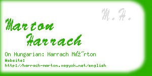 marton harrach business card